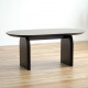 WILLOW Oval Black Ashwood Dining Table, L180