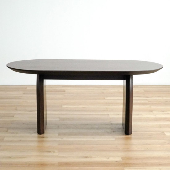 WILLOW Oval Black Ashwood Dining Table, L180