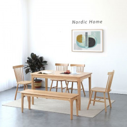  [Sale] DANA Dining Table, L120, Walnut Brown [In Stock x 1]