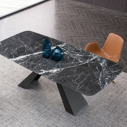 NOVA Marble V Leg Table