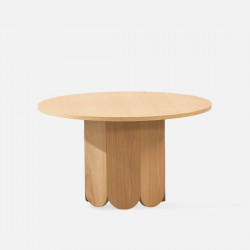 ADAMS Coffee Round Table, Oak, D80