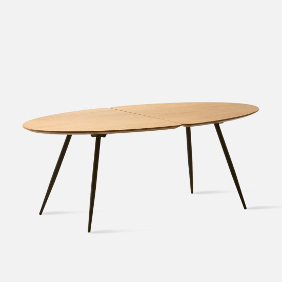 VIGGO Oval Coffee Table, Oak, L118 VIGGO Oval Coffee Table, Oak, L118