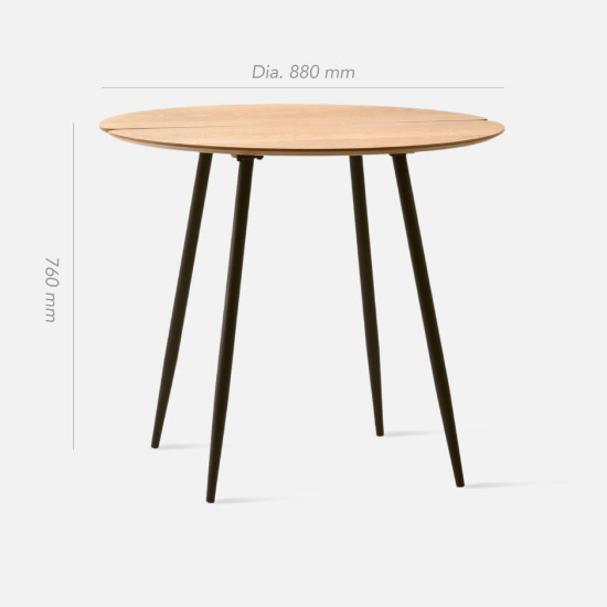VIGGO Dinning Table, Oak, D88 VIGGO Dinning Table, Oak, D88