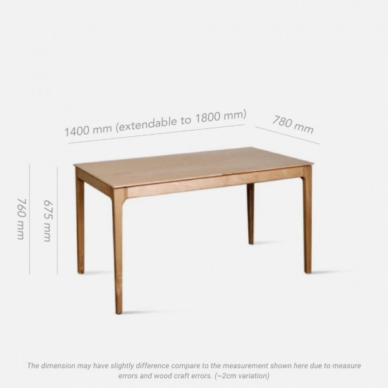 SEN Extendable Table L165 extendable to 205, Ash [2 left]