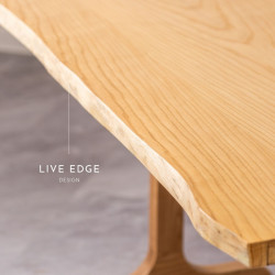Live Edge Table, Natural Ash | L130, L150 [In-Stock, SG] 