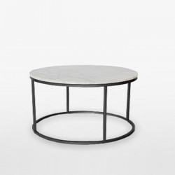 Marble Round Coffee Table D60 / D80, Black
