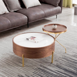 Willow storable round coffee table