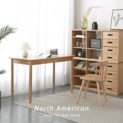 NOR Work Desk L100-140, Oak