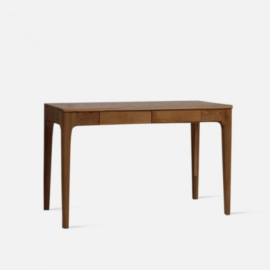 [SALE] DANA Curved Work Desk L100-140, Walnut